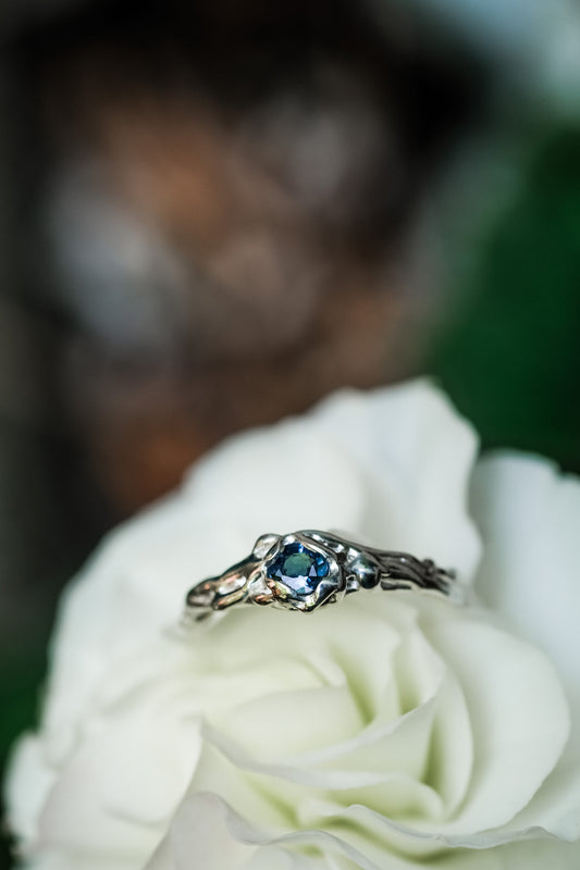Treasure Ring- Fancy Blue Sapphire
