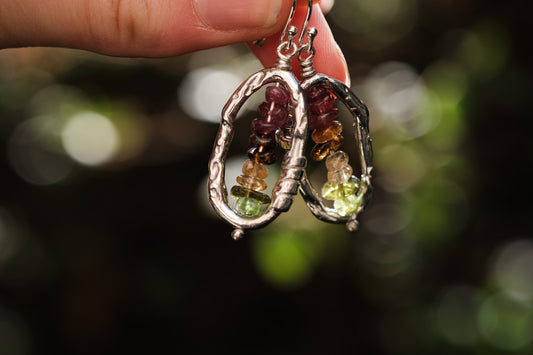 Flow Dangles with Tourmaline Beads