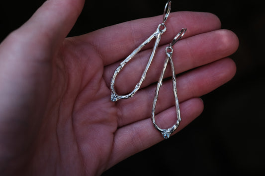 Raindrop Dangles w Aquamarine