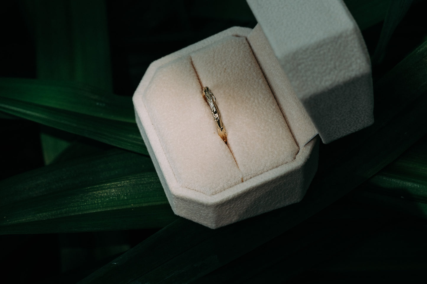 Custom 14k Gold Shoreline Ring for Milena