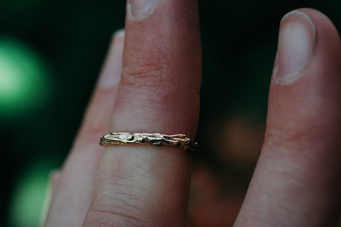 Custom 14k Gold Shoreline Ring for Milena