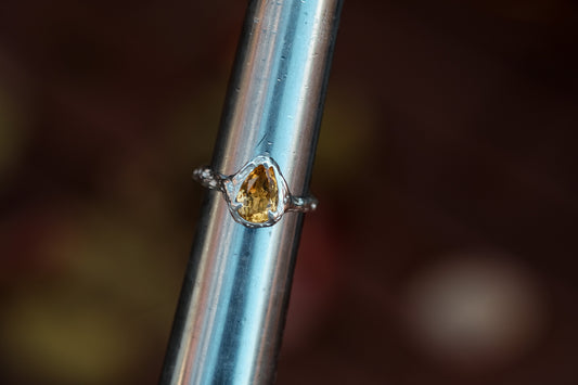 Pear Citrine Ring