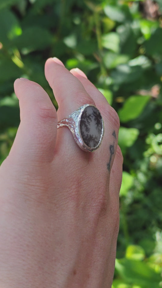 Dendritic Agate Ring
