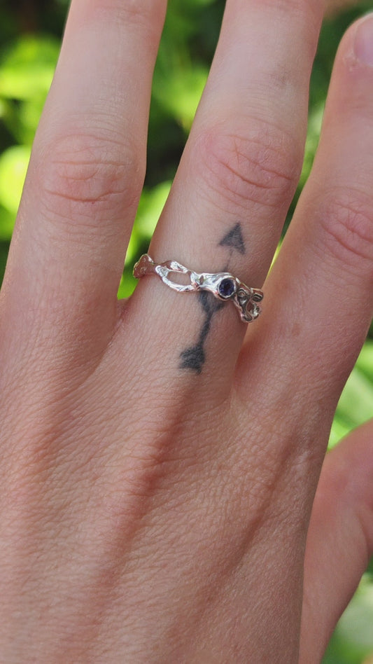 Iolite Ripple Ring
