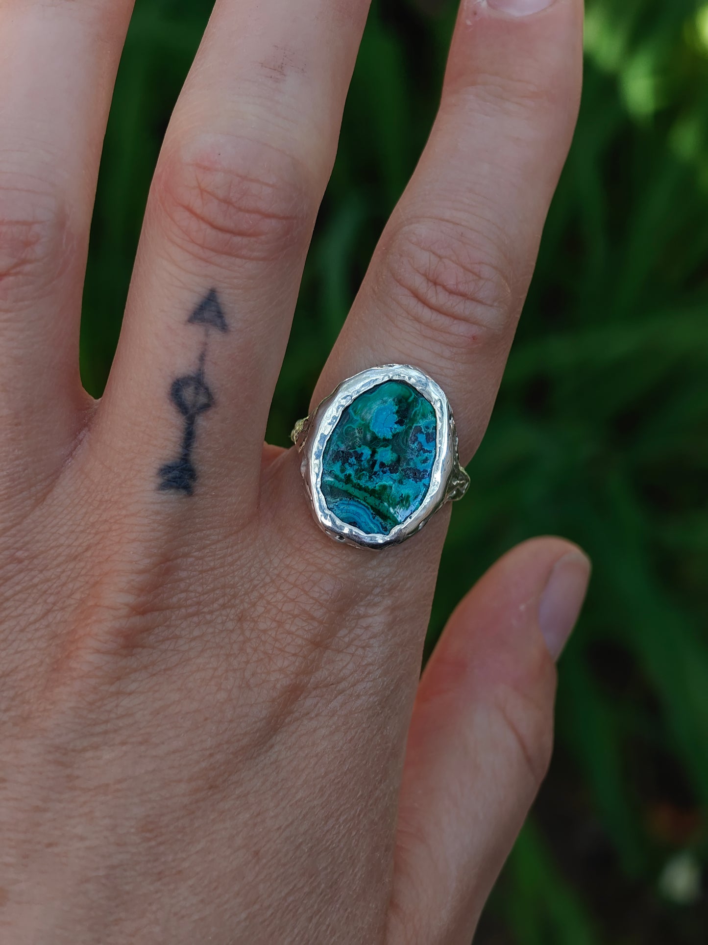 Azurite-Malachite Ring