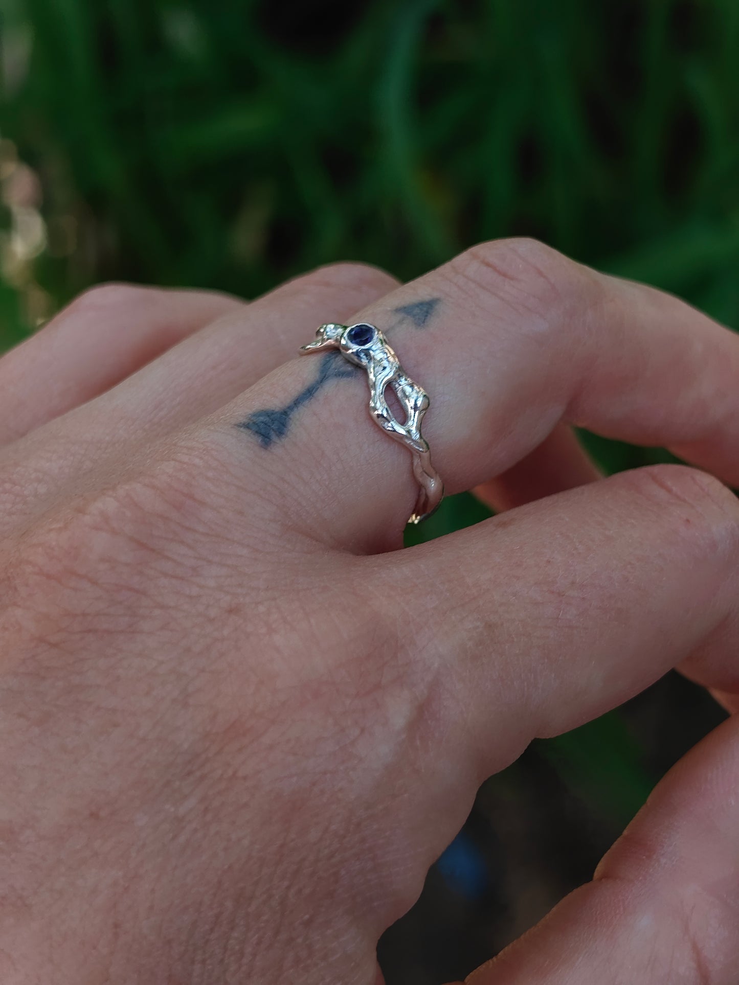 Iolite Ripple Ring
