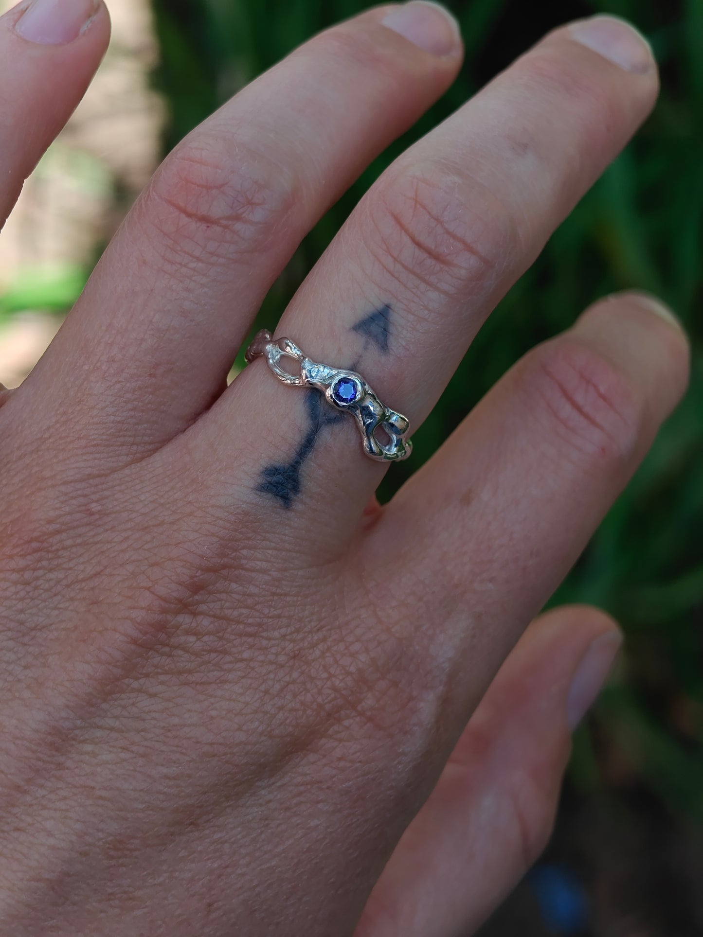 Iolite Ripple Ring