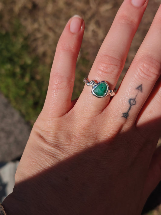 Emerald Orbit Ring